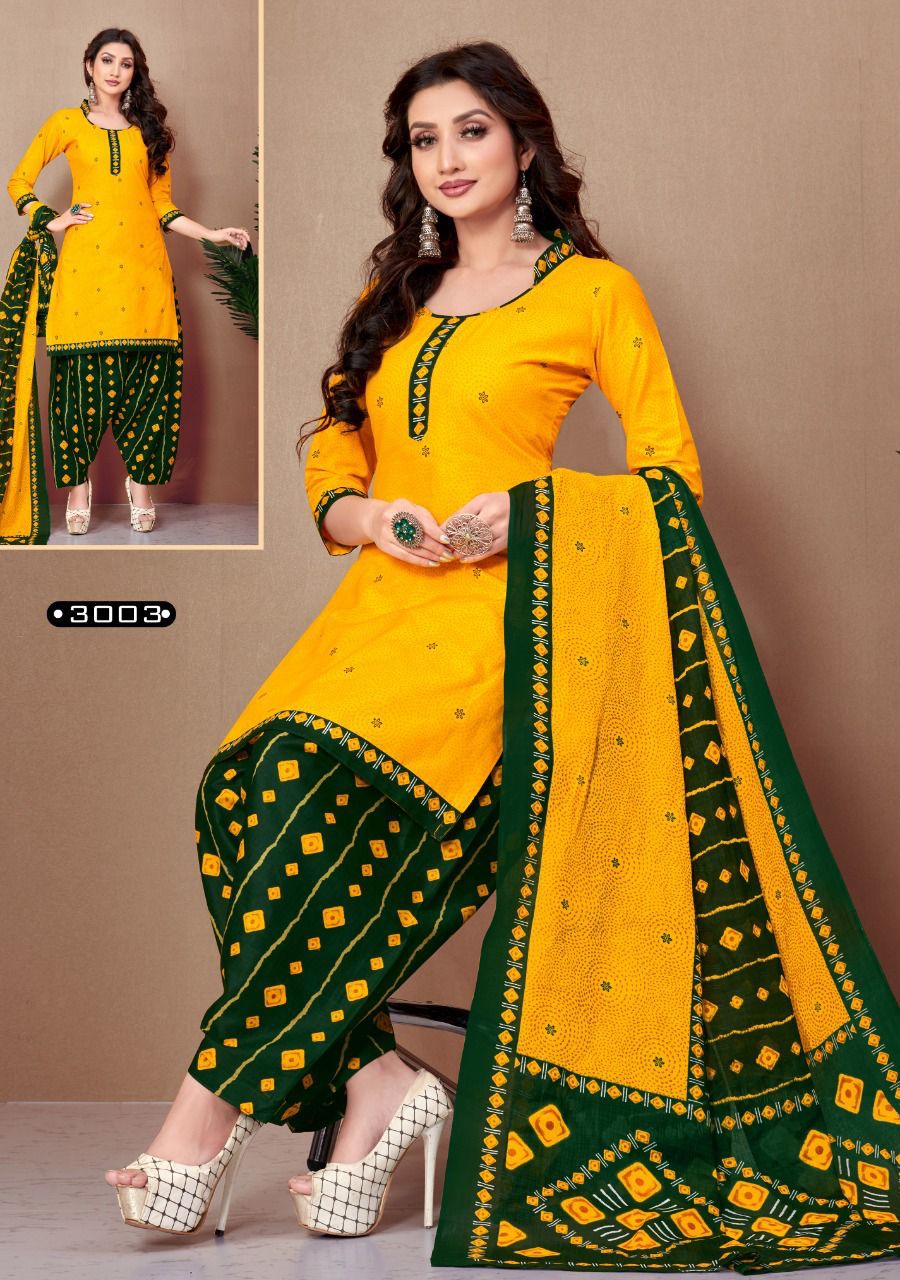 K Cotton Rangoli Patiyala 3 Fancy Casual Daily Wear Cotton Printed Dress Material Collection